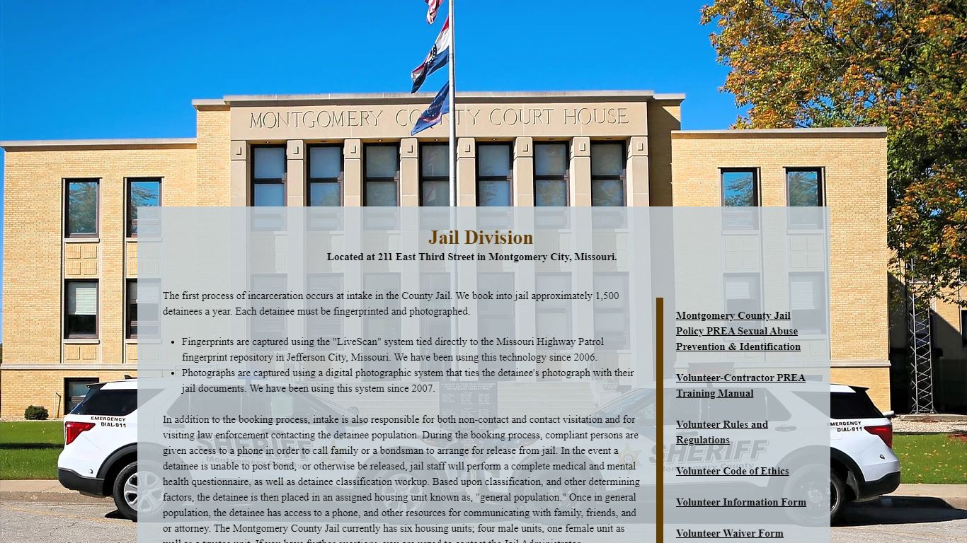 Jail Division | Montgomery Sheriff